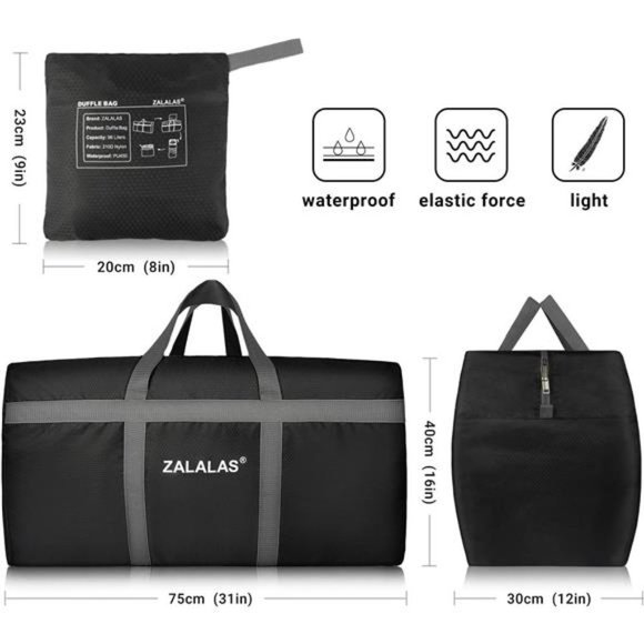 96l Foldable Extra Large Duffel bag Lightweight - Picture 3 of 6